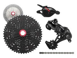Sram Mini Groupe GX 1x11v avec Cassette Sunrace MX8 Rouge