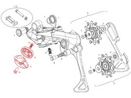 Sram Kit poulie guide câble pour dérailleur arrière 11v X01, X1