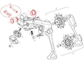Sram Kit vis + butée pour dérailleur arrière 10v X01 DH