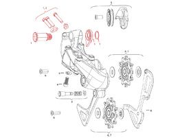 Sram Kit vis + butée pour dérailleur arrière 7v X01 DH
