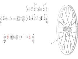 Sram Roulements pour roue avant Rise 60, Roam 30 / 40, Rail 40