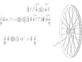 Sram Roulements pour roue arrière Rise 60, Roam 30 / 40, Rail 40