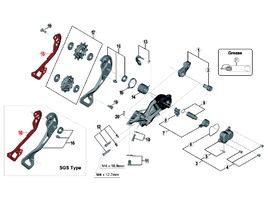 Shimano Chape interne pour dérailleur XTR M9000 - Chape longue