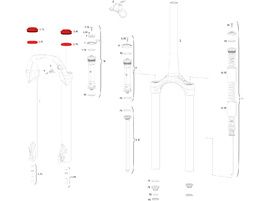 Rock Shox Kit joints fourche 30 mm pour XC30 2012 et +