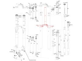Rock Shox Té inférieur + pivot pour Boxxer 35 mm (2010-2014) Noir