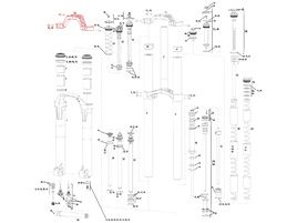 Rock Shox Té supérieur relevé pour Boxxer 35 mm Noir