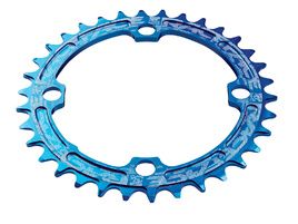 Race Face Plateau Mono Narrow Wide 104 mm Bleu