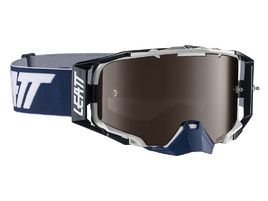 Leatt Masque Velocity 6.5 Iriz - Bleu Marine/Blanc - Ecran platinium 2021