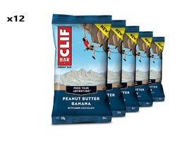 Clif Bar Boite de 12 barres énergétiques goût Beurre de Cacahuète et Banane