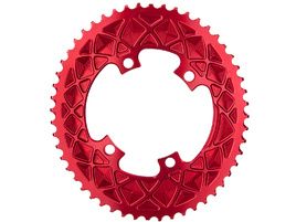 Absolute Black Plateau Ovale Premium - 4 trous 110 mm (Shimano asymétrique) - Rouge 2025