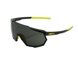 100% Lunettes Racetrap Gloss Black – Smoke