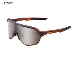 100% Lunettes S2 Matte Translucent Brown Fade - Hiper Silver Mirror