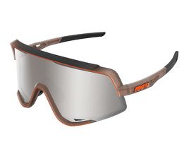 100% Lunettes Glendale Matte Translucent Brown Fade - Hiper Silver Mirror