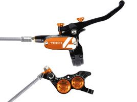 Hope Frein à disque arrière Tech 4 V4 Noir/Orange - Durite Aviation 2025