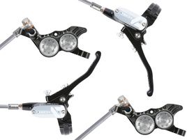 Hope Paire de freins à disque Tech 4 E4 Noir / Argent - Durite aviation 2025