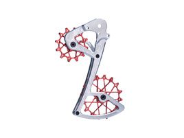 Garbaruk Kit chape et galets pour dérailleurs Sram 11/12 V - Argent / Rouge 2023