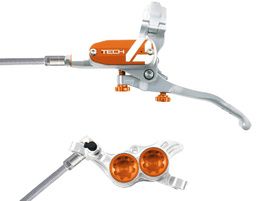 Hope Frein à disque avant Tech 4 V4 Argent / Orange 2025