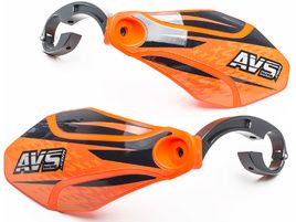 AVS Protège mains avec pattes aluminium - Orange / Noir