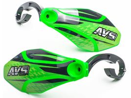 AVS Protège mains avec pattes aluminium - Vert / Noir