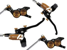 Hope Paire de freins à disque Tech 4 E4 Noir / Bronze - Durite aviation 2025