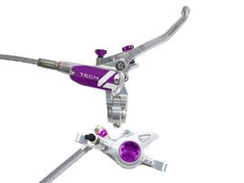 Hope Frein à disque arrière Tech 4 X2 Argent / Violet 2025