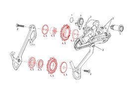 Sram Galets 11 dents pour X9 9 vitesses (2007-2009)