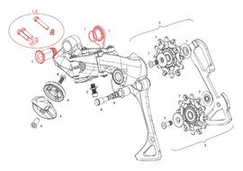 Sram Kit vis + butée pour dérailleur arrière 10v X01 DH