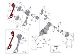 Shimano Chape Interne pour Dérailleur XT M8000 et GRX RX812