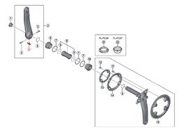 Shimano Plaquette de sécurité pour manivelle Hollowtech II VTT
