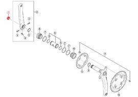 Shimano Vis pour manivelles Hollowtech 2 - Pièces pour pédalier vélo VTT