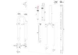 Rock Shox Molette de bloquage pour XC28 2013-2014