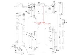 Rock Shox Té inférieur + pivot pour Boxxer 35 mm (2010-2014) Noir