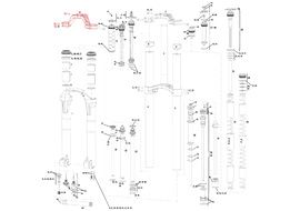 Rock Shox Té supérieur relevé pour Boxxer 35 mm Noir