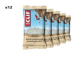 Clif Bar Boite de 12 barres énergétiques goût chocolat blanc