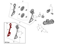 Shimano Chape interne pour dérailleur Ultegra Di2 R8050 - Chape moyenne