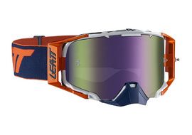 Leatt Masque Velocity 6.5 Iriz - Orange/Bleu Marine - Ecran violet 2021
