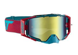 Leatt Masque Velocity 6.5 Iriz - Rouge/Bleu Turquoise - Ecran Bronze 2021