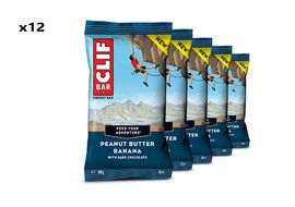 Clif Bar Boite de 12 barres énergétiques goût Beurre de Cacahuète et Banane