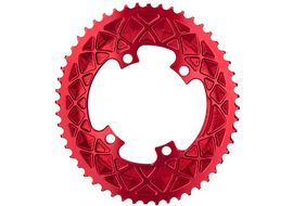 Absolute Black Plateau Ovale Premium - 4 trous 110 mm (Shimano asymétrique) - Rouge 2025