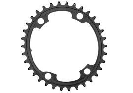 Absolute Black Plateau Ovale Premium - 4 trous 110 mm (Shimano asymétrique) - Noir 2025