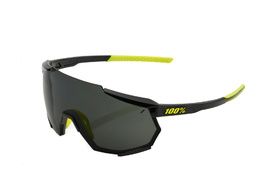 100% Lunettes Racetrap Gloss Black – Smoke