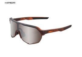 100% Lunettes S2 Matte Translucent Brown Fade - Hiper Silver Mirror