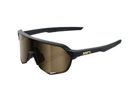 100% Lunettes S2 Matte Black – Soft Gold Mirror