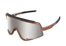 100% Lunettes Glendale Matte Translucent Brown Fade - Hiper Silver Mirror