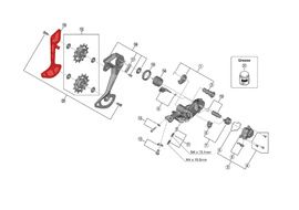 Shimano Chape Interne pour Dérailleur XT M8100