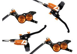 Hope Paire de freins à disque Tech 4 V4 Noir / Orange - Durite standard 2025