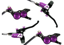 Hope Paire de freins à disque Tech 4 V4 Noir / Violet - Durite standard 2025