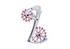 Garbaruk Kit chape et galets pour dérailleurs Sram 11/12 V - Argent / Rouge 2023