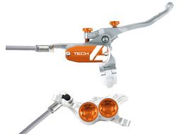Hope Frein à disque arrière Tech 4 E4 Argent / Orange 2025