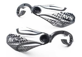 AVS Protège mains avec pattes aluminium - Noir / Blanc